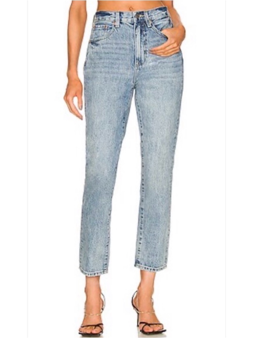 Revolve Pistola Women's Keaton High Rise Slim Straight Leg Denim Jeans Size 26